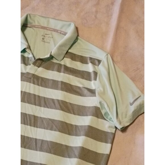 Nike Golf Dri Fit Striped Polo Shirt XL - Picture 1 of 9